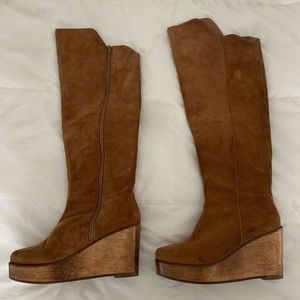 Kelsi Dagger Brooklyn KDB OTK suede wedge boots